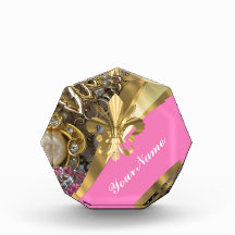 Gold bling fleur de lys awards