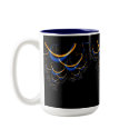 Gold & Blue Mug by Perlyyyy Gold & Blue Mug