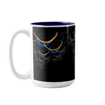 Gold & Blue Mug by Perlyyyy Gold & Blue Mug