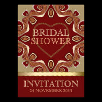 Gold Bohemian Earth Love Bridal Shower Invitations invitations