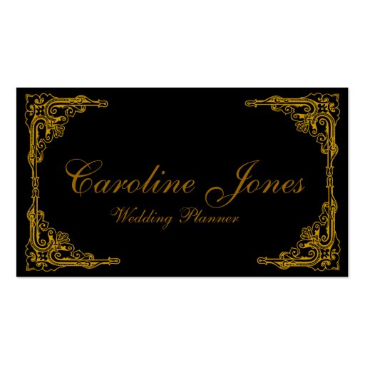 Gold Border Business Card Templates (front side)