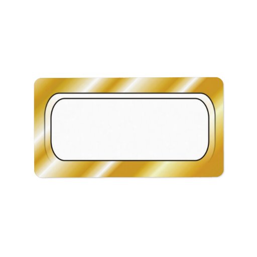 Gold Border Frame Blank Address Labels Zazzle