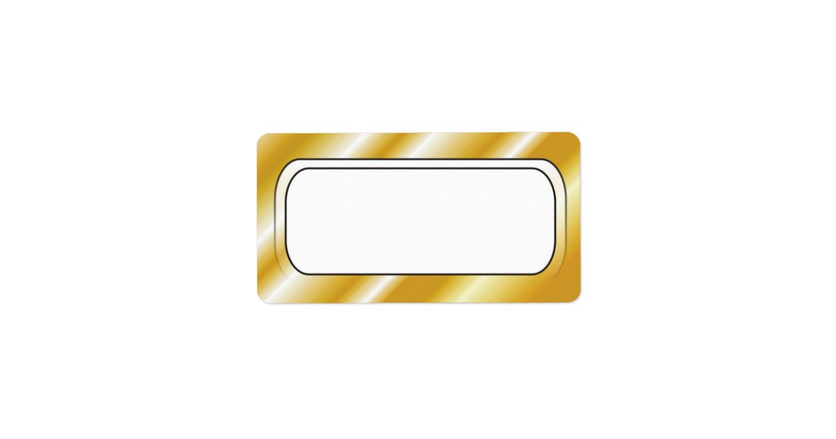 Gold Border Frame Blank Address Labels Zazzle