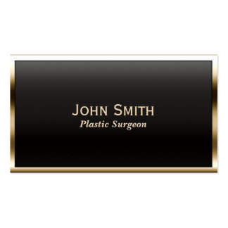 Gold Border Plastic Surgeon Business Card