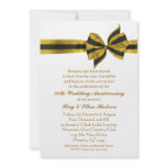 Gold Bow 50th Anniversary Party Invitations