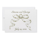 Gold Bow Swag Vintage Style Wedding Invitations