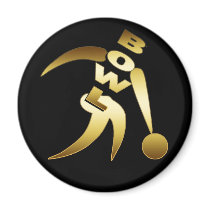 GOLD BOWLER FRIDGE MAGNET