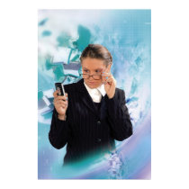 Gold box gift on dollar background posters