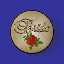 Gold Bride button