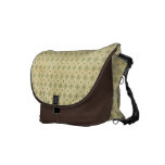 Gold brown diamonds Rickshaw messenger bag