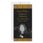 gold brown graduation photo cards