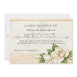 Gold &amp; Brown - Magnolia- Damask Wedding Invitation