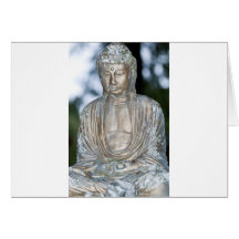 Gold Buddha Statue Greeting Card