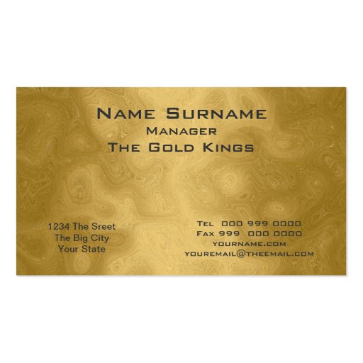 Gold business  Business Card (front side)