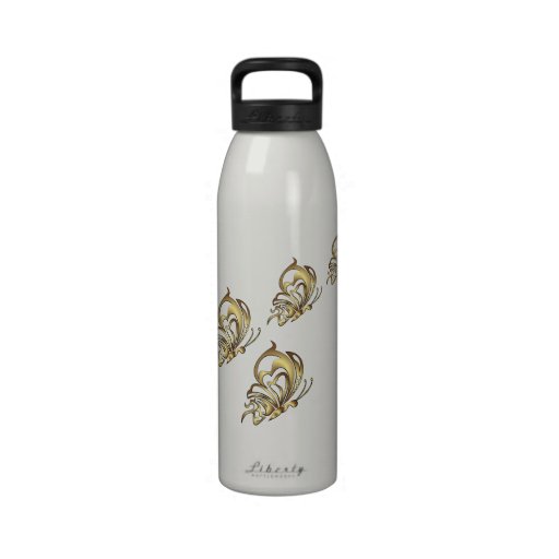 Gold Butterfly Dance Liberty Bottle Drinking Bottles