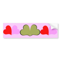 Gold Butterfly hearts bumper stickers