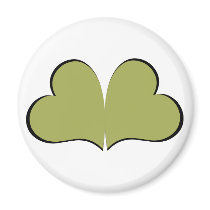 Gold Butterfly hearts magnets