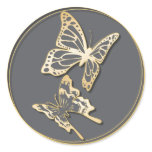 Gold Butterfly Save The Date Wedding Announcement Sticker