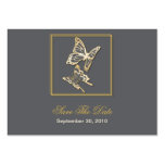 Gold Butterfly Save The Date Wedding MiniCard