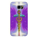 GOLD CADUCEUS MEDICAL SYMBOL ,Violet Purple Samsung Galaxy S6 Cases