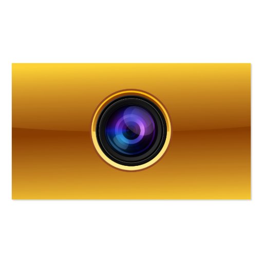 Gold Camera Photographer business card