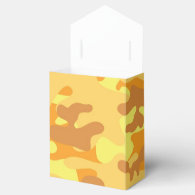 Gold Camouflage Party Favor Box