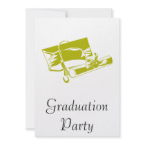 Gold Cap & Diploma Personalized Invitation