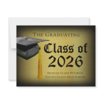 Gold Cap/Tassel 2011 Graduation Announcement