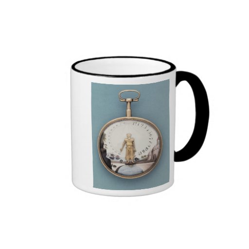 Gold cased bras-en-l'air pocket watch mugs
