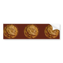 Gold Cast Coin - Ancient Look bumper stickers by Artist_Lenora Gold Cast Coin - Ancient Look bumper stickers