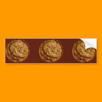 Gold Cast Coin - Ancient Look bumper stickers