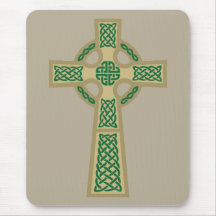 Gold Celtic Cross Computer Mousepad