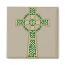 Gold Celtic Cross Magnet