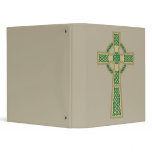 Gold Celtic Cross School Binder