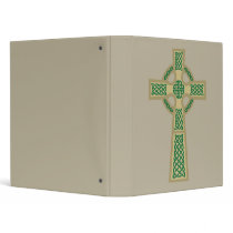 Gold Celtic Cross School Binder