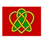 Gold Celtic Heart Postcard
