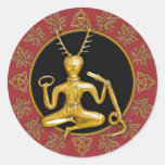 Gold Cernunnos, Holly, & Tri-quatra #11 - Sticker