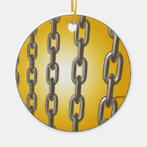 Gold Chains Christmas Ornament