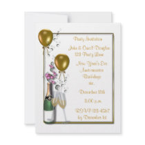 Gold Champagne Party Invitation by StarStock Gold Champagne Party Invitation