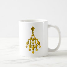 Gold chandelier coffee mug