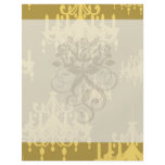 gold chandelier damask pattern personalized flyer