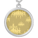 gold chandelier damask pattern