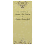 Gold Chandelier Floral Wedding Program rack cards