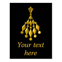 Gold chandelier post cards