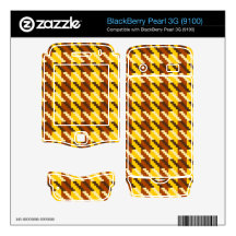 Gold Check BlackBerry Pearl Skins
