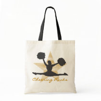Gold Cheering Rocks T-shirts and Gifts Tote Bags