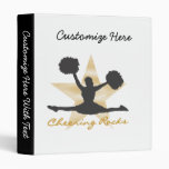 Gold Cheering Rocks T-shirts and Gifts 3 Ring Binders