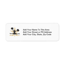 Gold Cheering Rocks T-shirts and Gifts Custom Return Address Labels