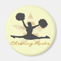 Gold Cheering Rocks T-shirts and Gifts Fridge Magnet