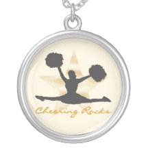 Gold Cheering Rocks T-shirts and Gifts Custom Jewelry